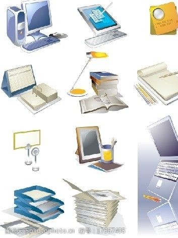 办公用品素材集 工作效率与专业形象的视觉呈现